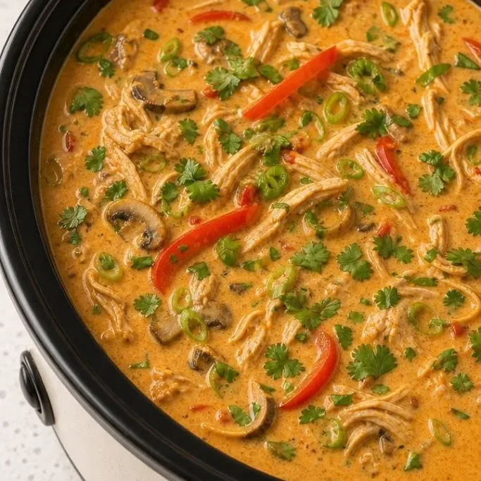 Crockpot Thai Coconut Chicken Soup