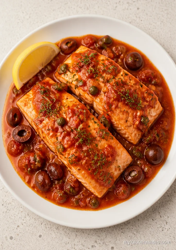 Crockpot Tomato Poached Salmon