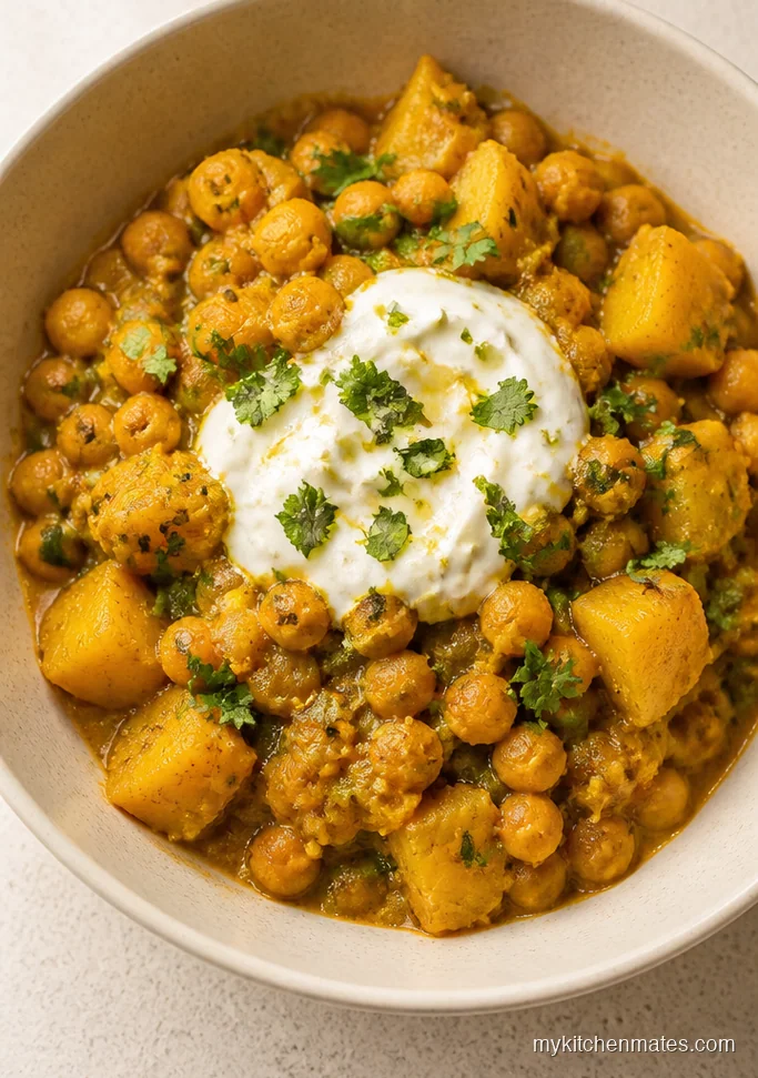 Crockpot Turmeric Chickpea Potato Bowls