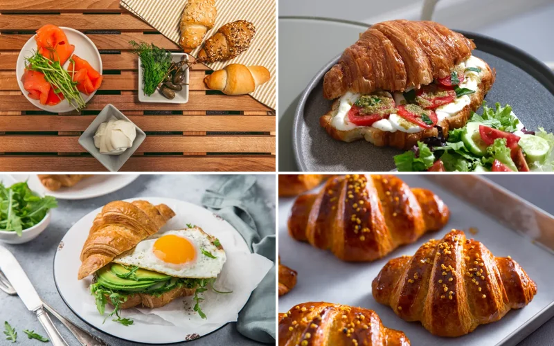croissant-breakfast-ideas collage