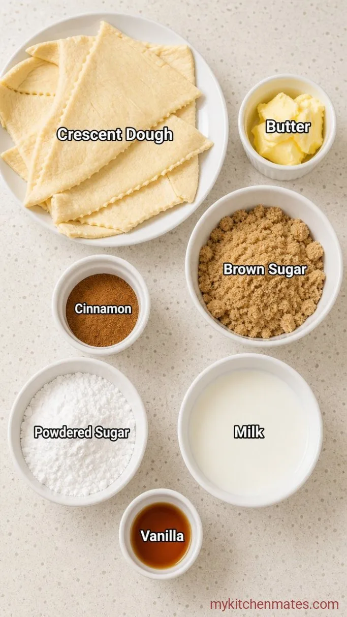 30-Minute Croissant Cinnamon Rolls Ingredients