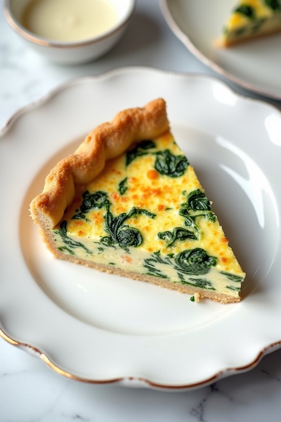 crustless crab spinach quiche