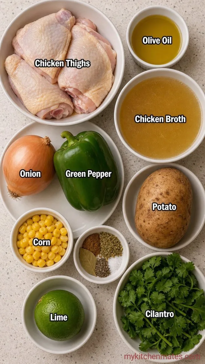 Hearty Cuban Chicken Soup with Lime, Cumin, and Corn Ingredients