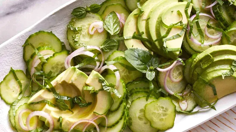Fresh and Creamy Cucumber & Avocado Salad Food photo of Cucumber & Avocado Salad
