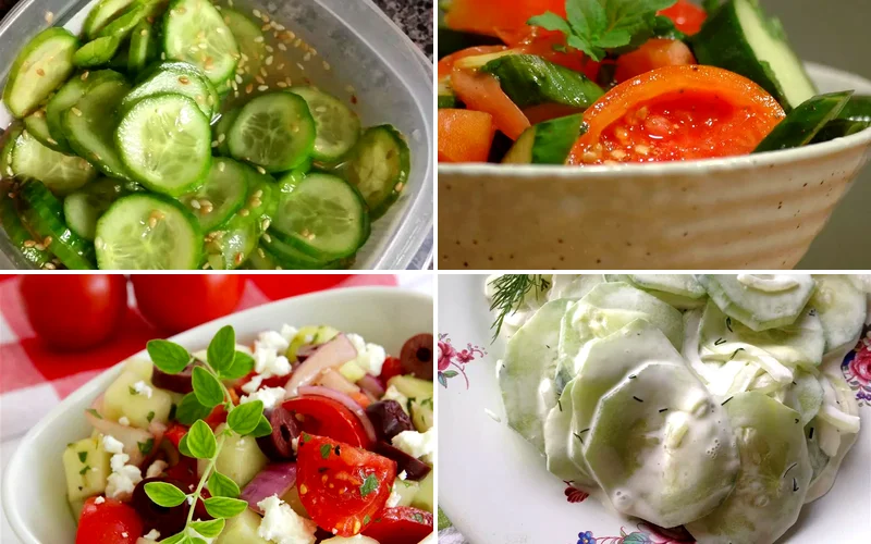 14 Fresh Cucumber Salads That Are Trending This Season cucumber salad recipes featured