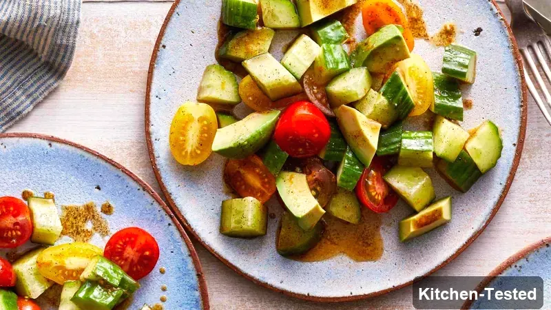 Fresh Cucumber, Tomato & Avocado Salad cucumber tomato avocado salad