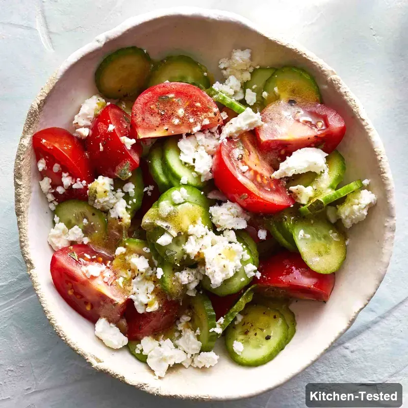 Cucumber, Tomato & Feta Salad cucumber tomato feta salad
