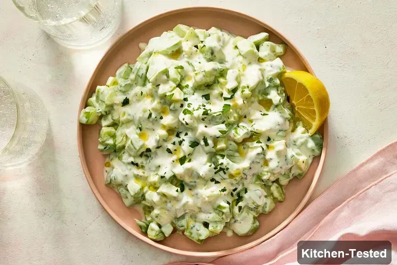 Fresh and Creamy Cucumber-Yogurt Salad cucumber yogurt salad