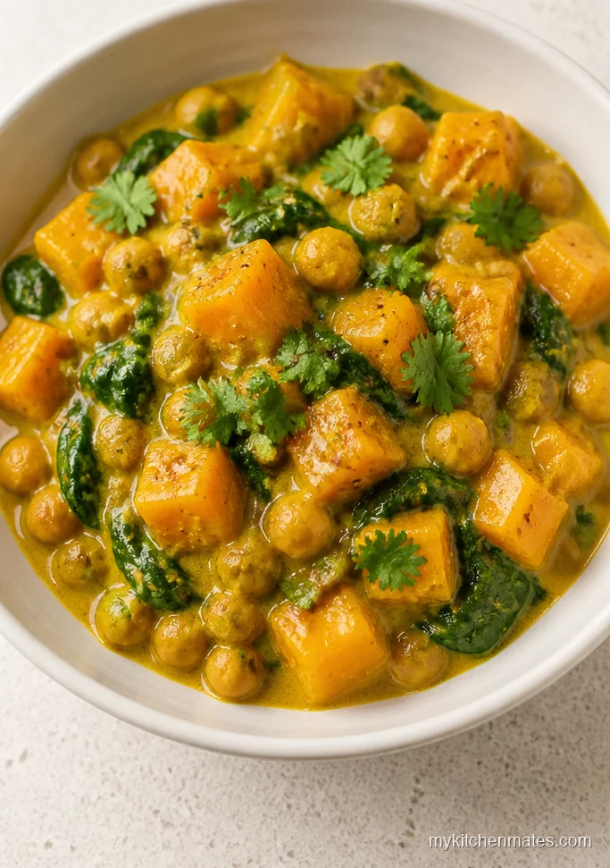 Curried Butternut Squash and Chickpea Casserole
