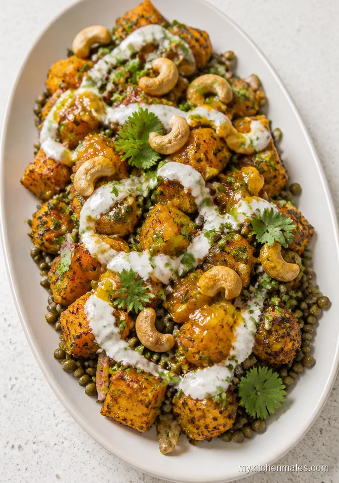Curried Butternut Squash Lentil Salad