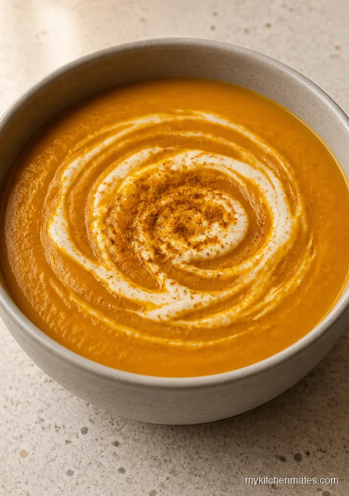 Curried Butternut Squash Soup with Yogurt