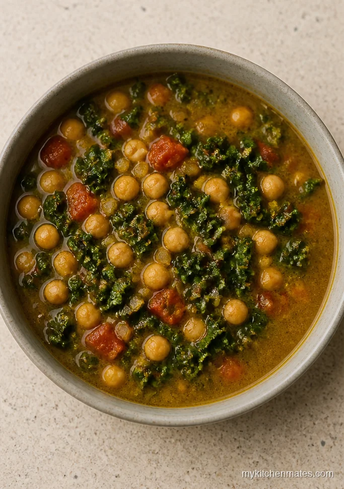 Curried Chickpea Kale Soup