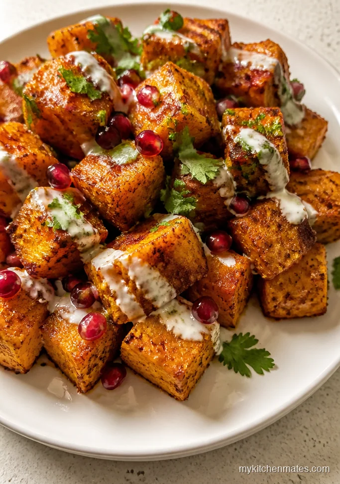 Curried Roasted Butternut Squash with Yogurt