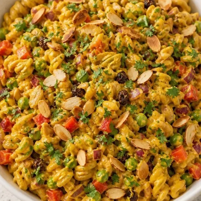 30-Minute Curry Pasta Salad with Creamy Yogurt Dressing Curry Pasta Salad