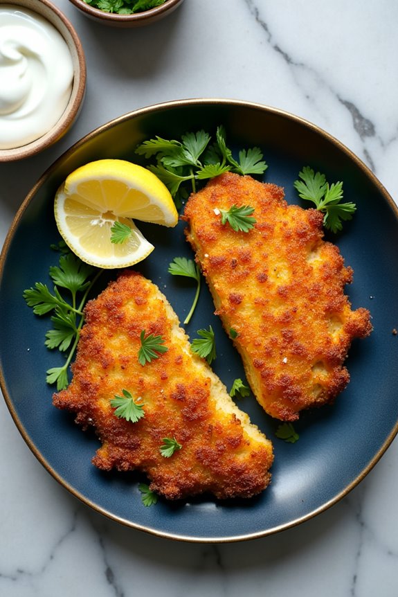 curry spiced chickpea battered fish