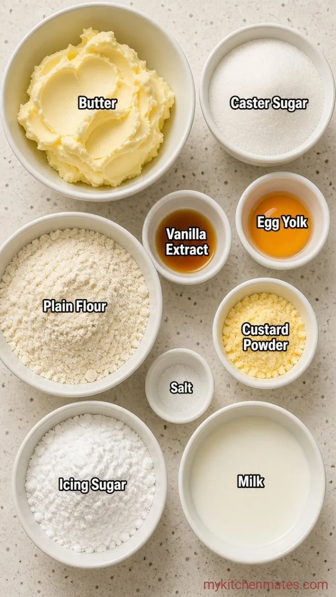 Homemade Custard Cream Biscuits Ingredients