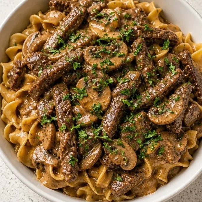 One-Pan Creamy Dairy Free Beef Stroganoff Dairy Free Beef Stroganoff