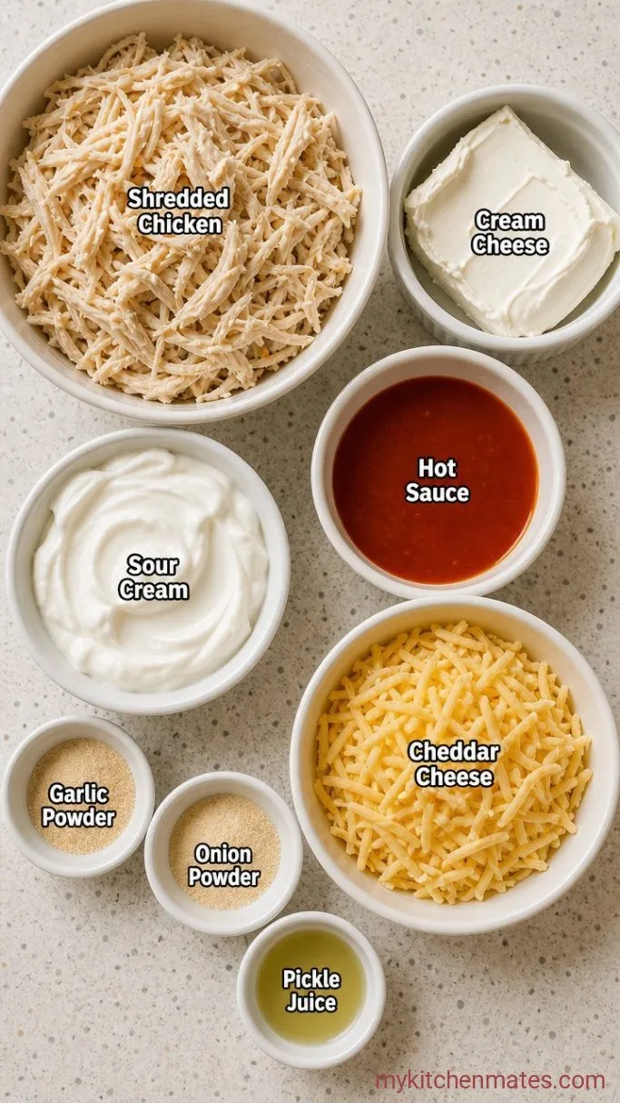 30-Minute Dairy Free Buffalo Chicken Dip Ingredients