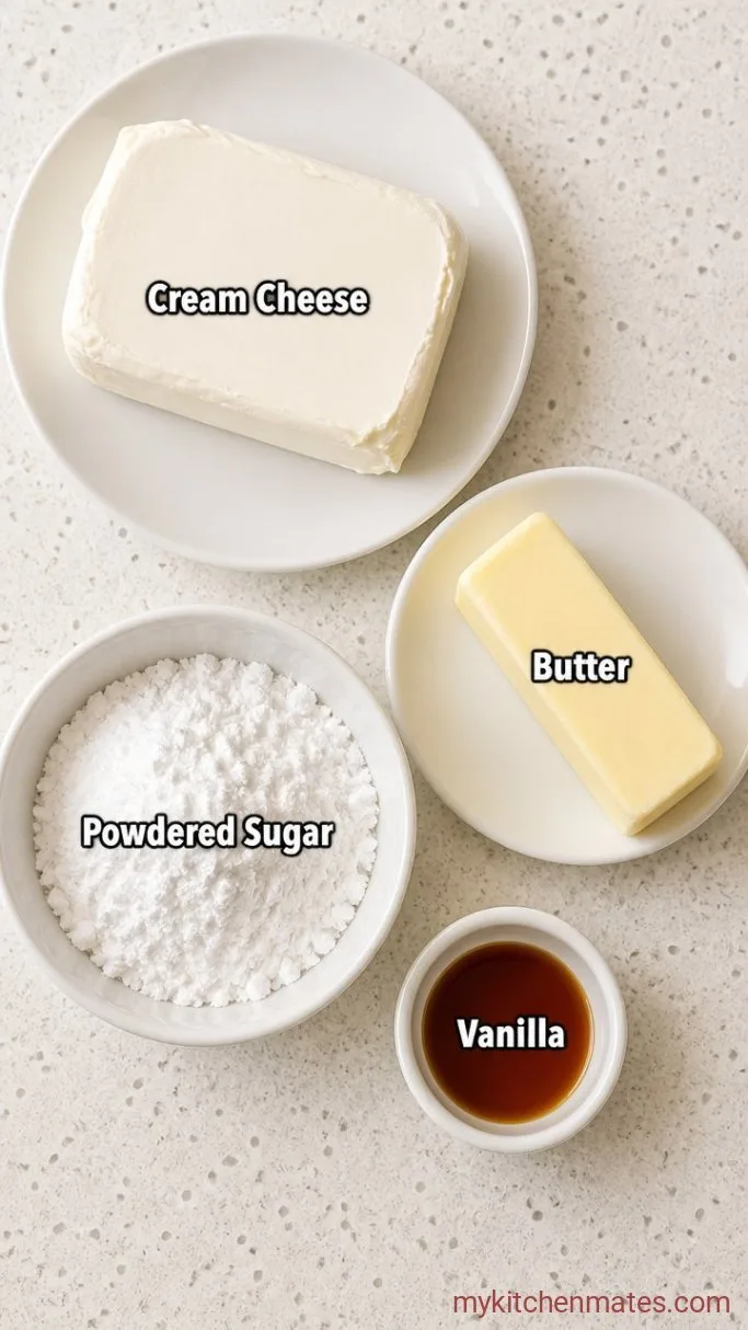 4-Ingredient Dairy-Free Cream Cheese Frosting Ingredients