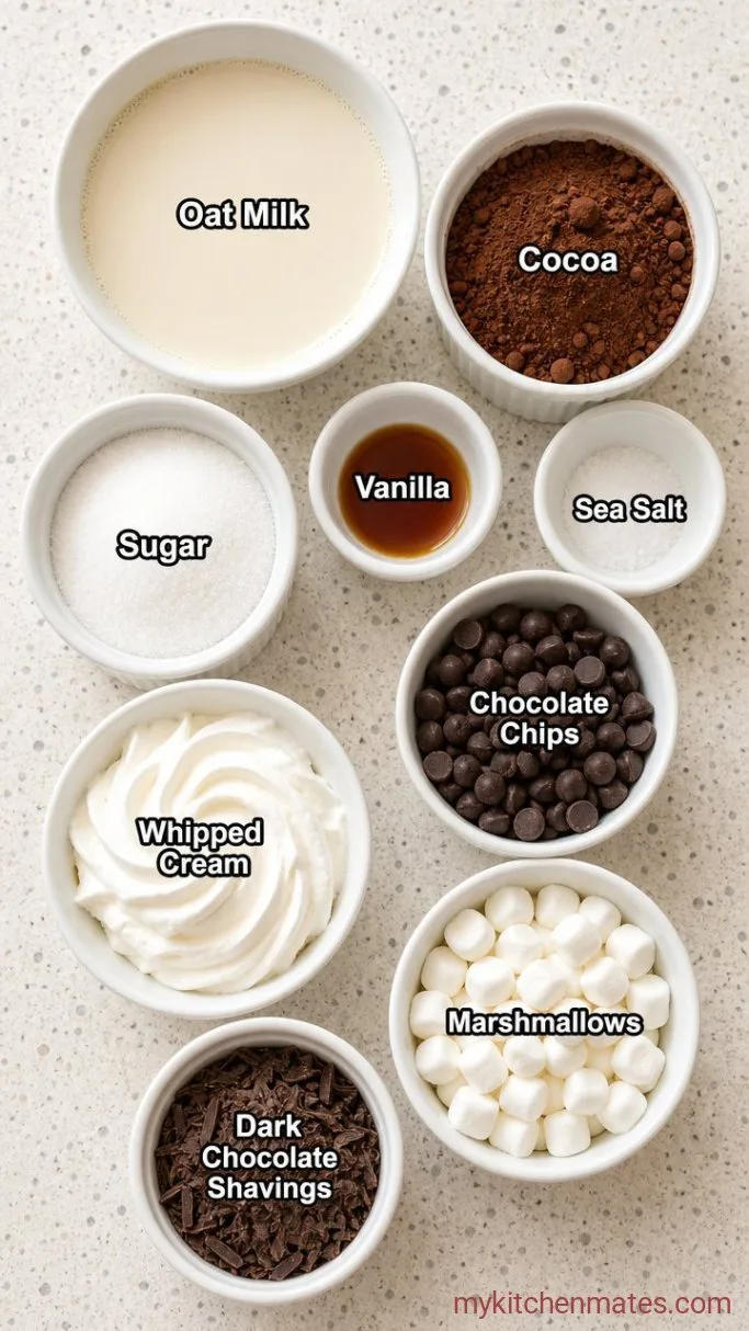 5-Minute Dairy Free Hot Chocolate Ingredients