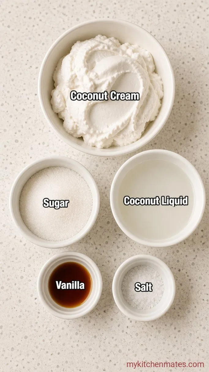 No-Churn Dairy-Free Vanilla Ice Cream (Just 4 Ingredients) Ingredients