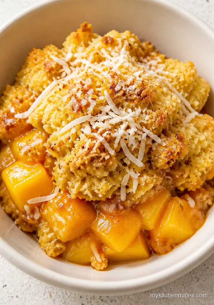 Dairy-Free Mango Coconut Dump Cake