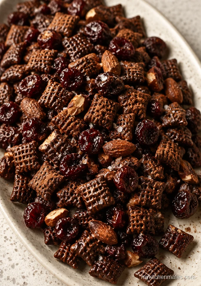 Dark Chocolate Cherry Chex Mix