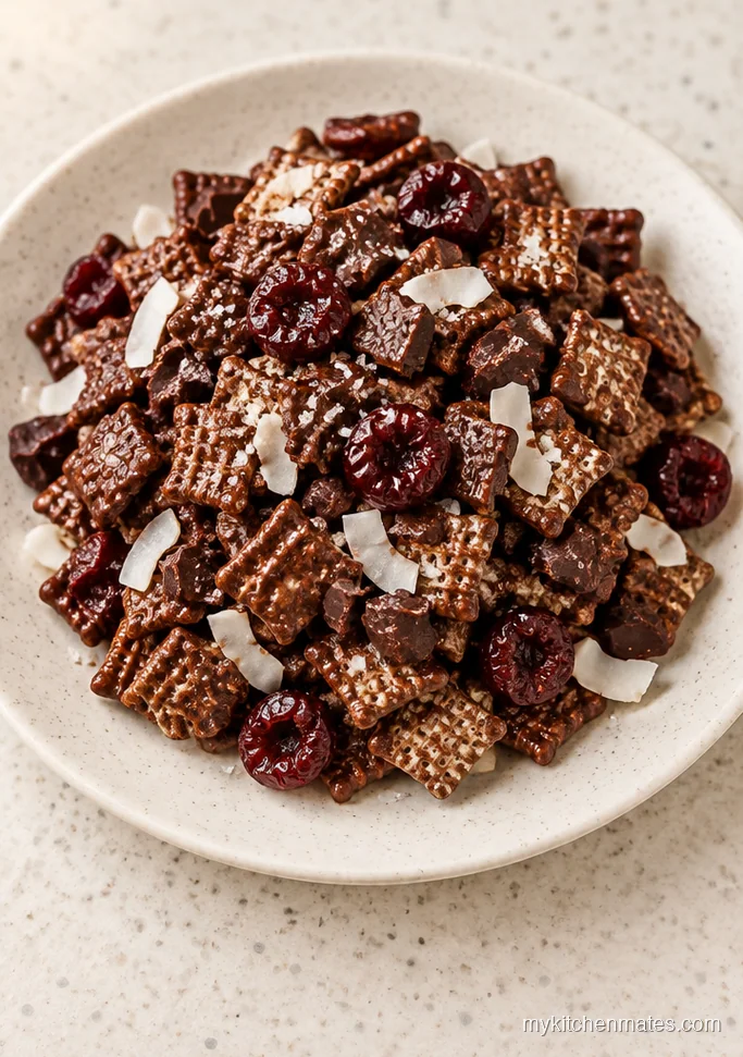 Dark Chocolate Cherry Chex Mix