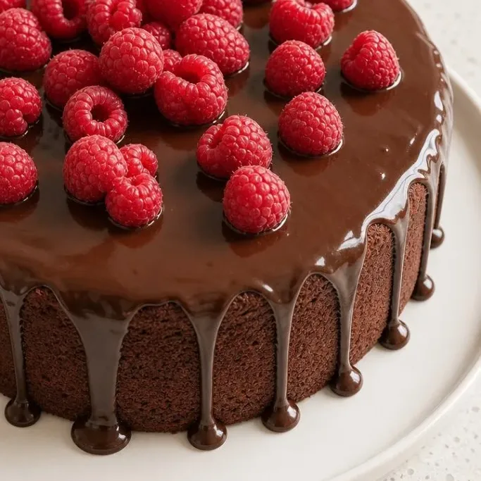 Dark Chocolate Raspberry Cake