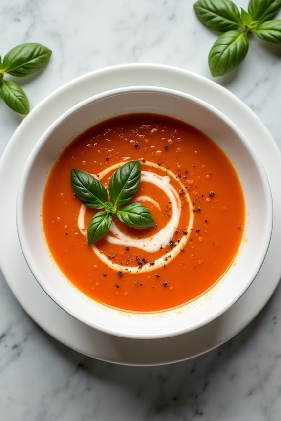delicious tomato basil soup