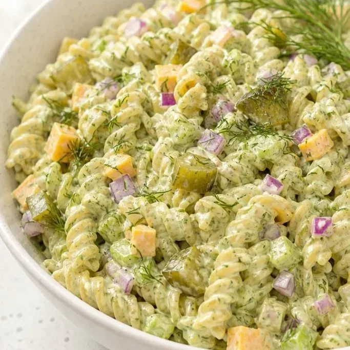 Dill Pickle Pasta Salad