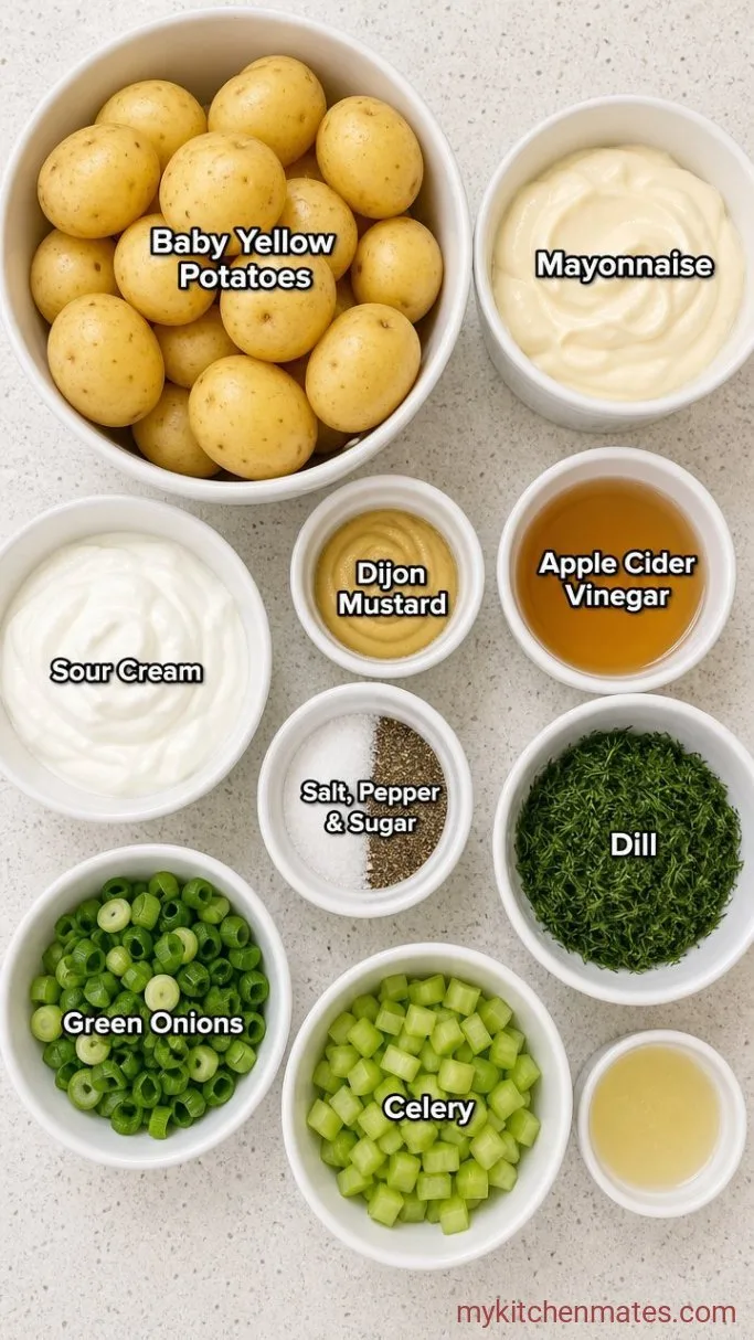 The Make-Ahead Creamy Dill Potato Salad Ingredients