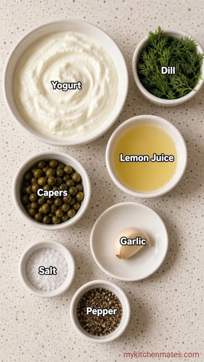 5-Minute Creamy Dill Sauce for Salmon Ingredients
