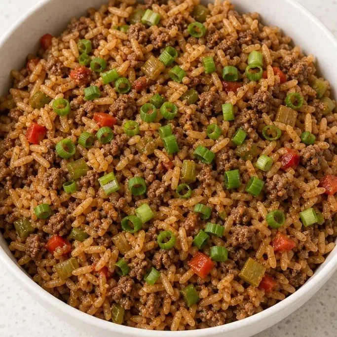 Dirty Rice with Ground Beef