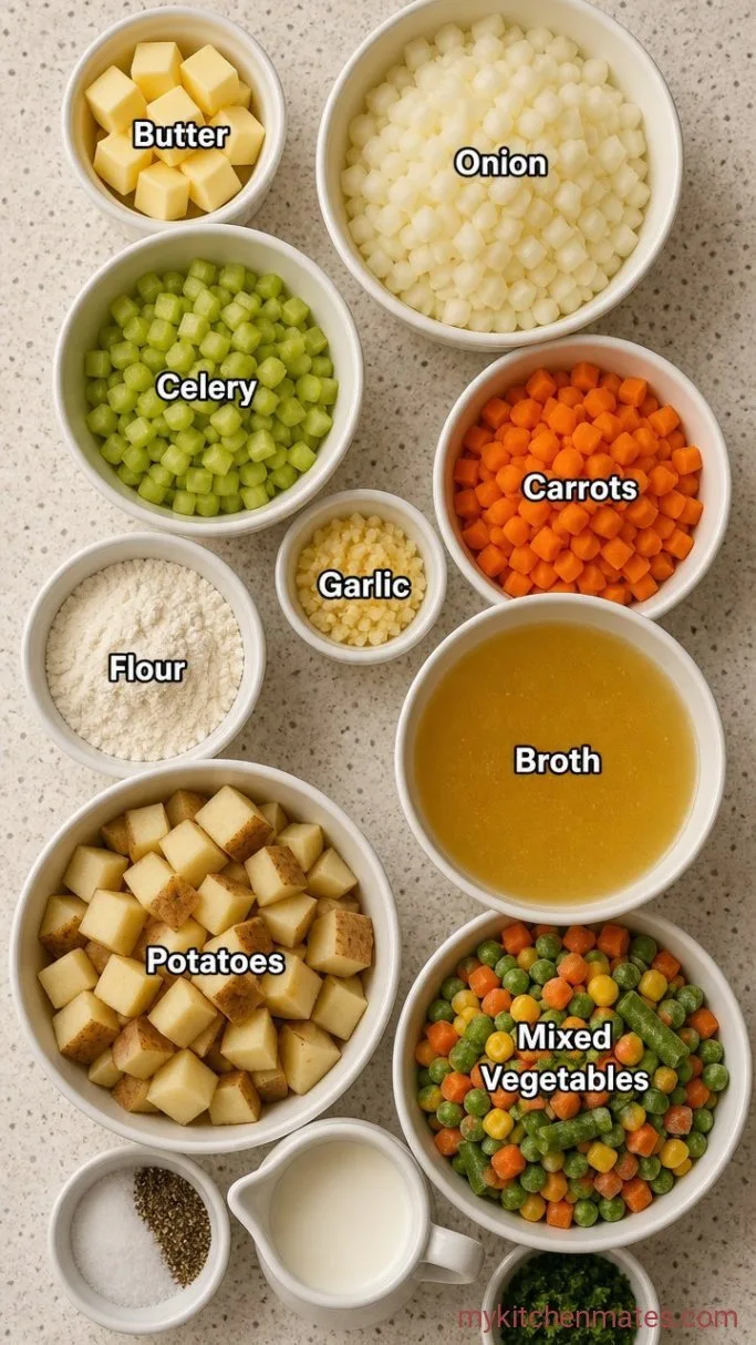 One-Pot Creamy Dixie Stampede Vegetable Soup Ingredients