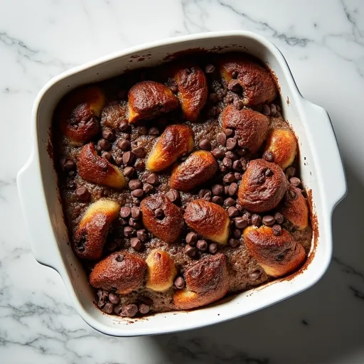 Double Chocolate Chip Bread Pudding