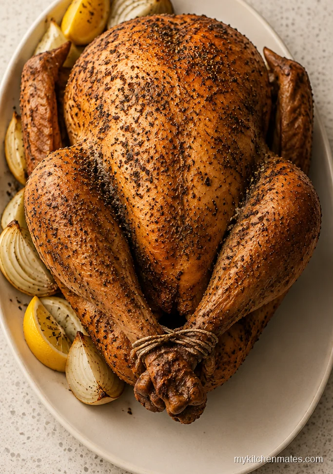 Dry Brine Turkey with Cracked Pepper