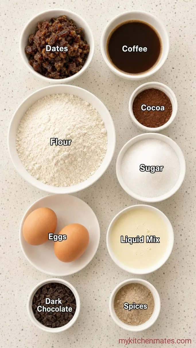 Easy Dubai Chocolate Cake (One Bowl, No Mixer) Ingredients