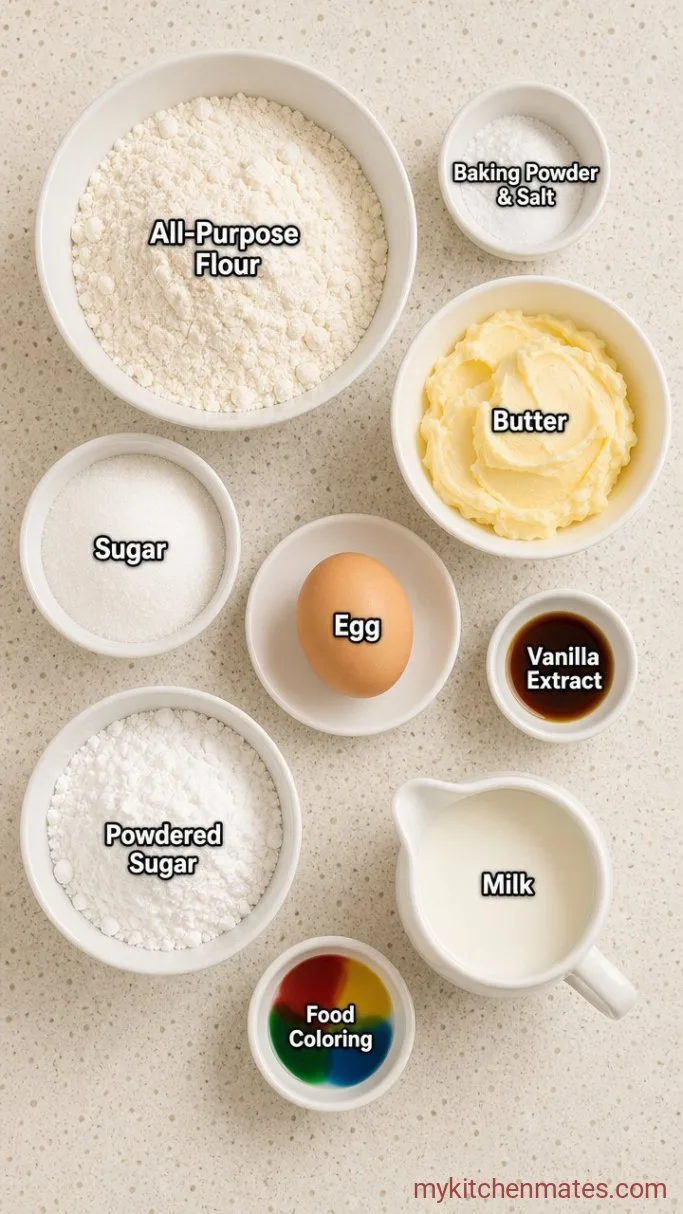 Soft Easter Sugar Cookies (That Hold Their Shape) Ingredients