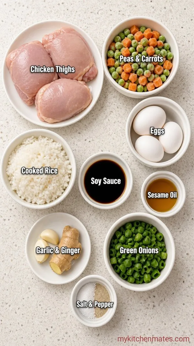 One-Pan Easy Chicken Fried Rice Ingredients