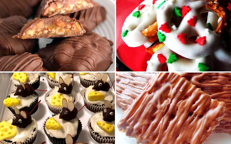 20 Simple Holiday Candies Made With 5 Ingredients or Less easy christmas candy featured