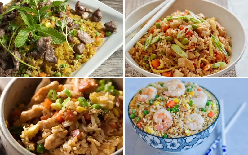easy-fried-rice-recipes collage