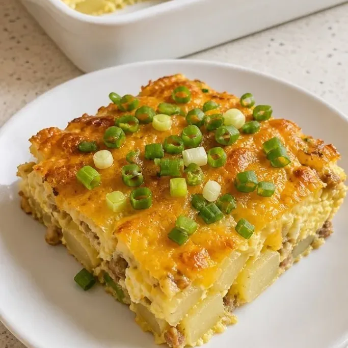 Make-Ahead Cheesy Egg and Potato Casserole egg and potato casserole