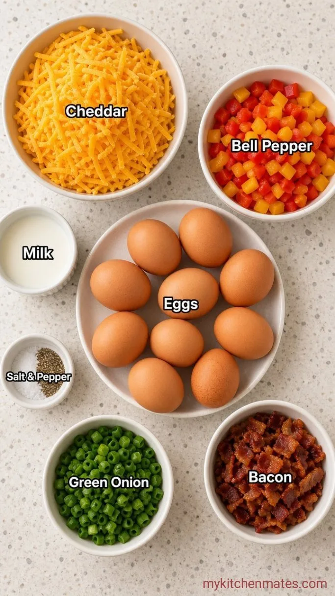 Fluffy Make-Ahead Egg Bites in Muffin Tins Ingredients