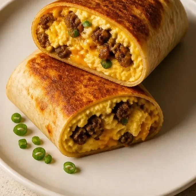 Crispy Skillet Egg Breakfast Burrito Egg Breakfast Burrito