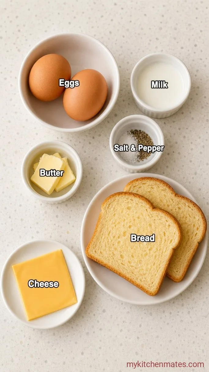 5-Minute Fluffy Egg Drop Sandwich Ingredients