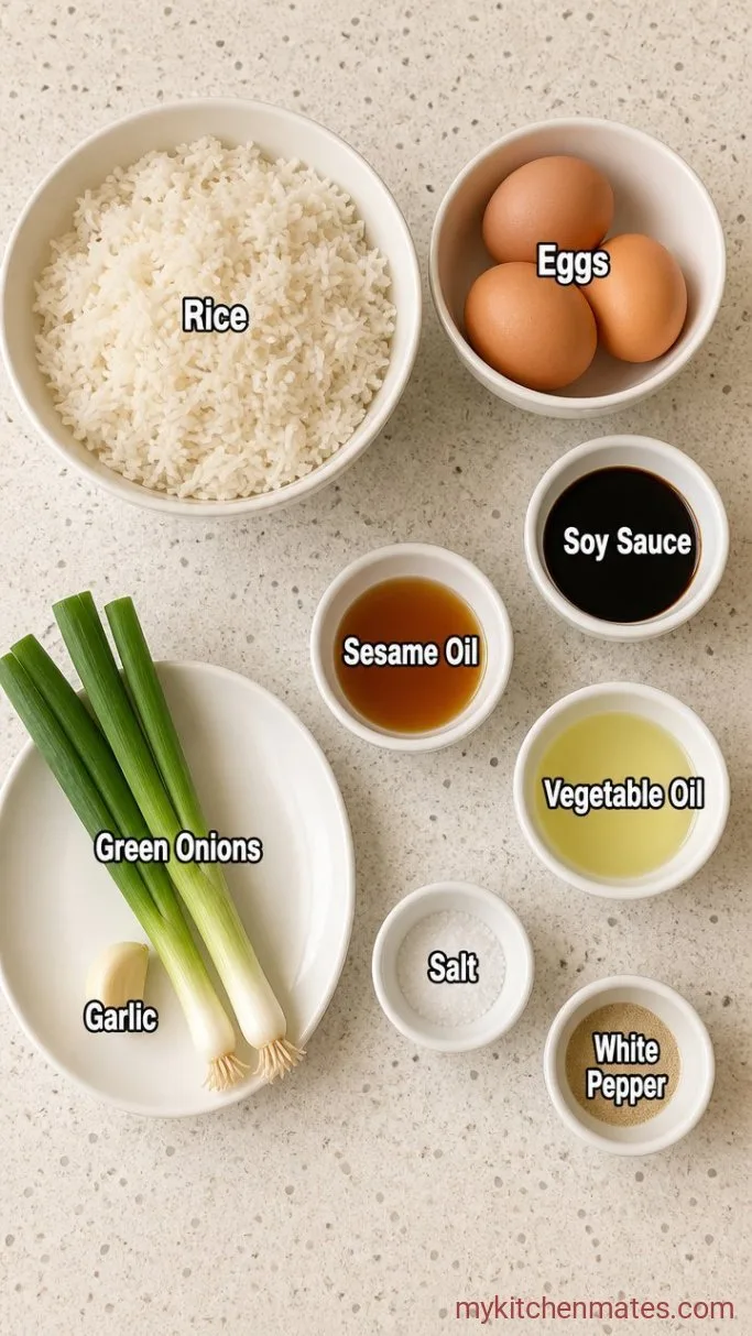 15-Minute Egg Fried Rice Ingredients