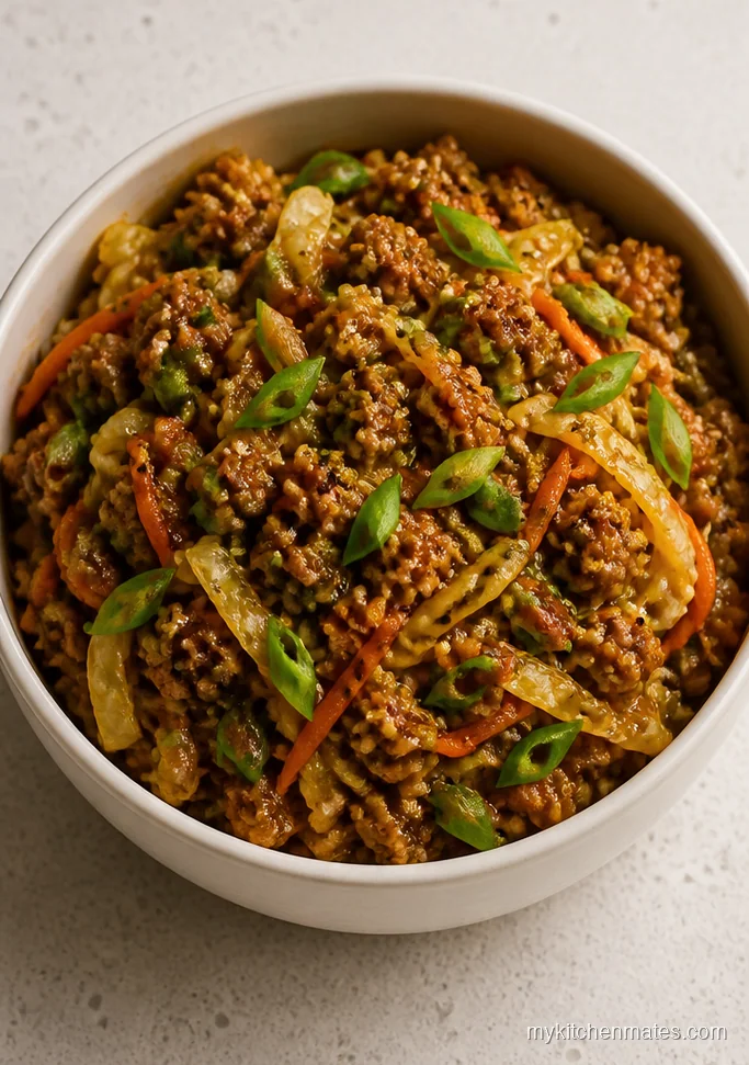 10 Low Carb High Protein Crockpot Recipes for Easy Meals Egg Roll Bowl with Ground Turkey