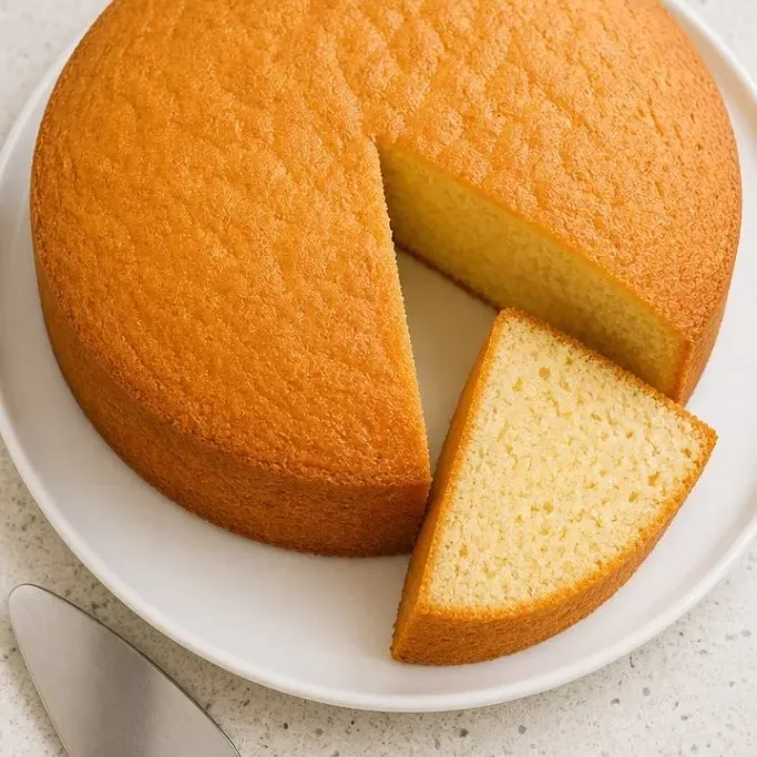 Eggless Vanilla Sponge Cake