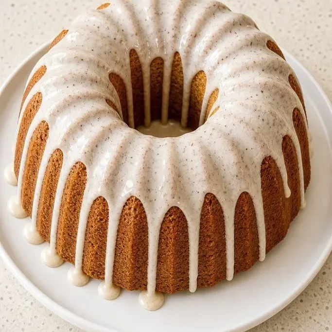 Eggnog Bundt Cake with Spiced Rum Glaze Eggnog Bundt Cake